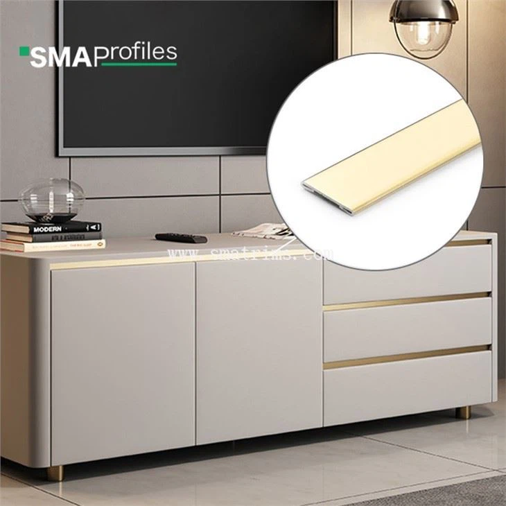 stainless flat tile trim for cabinet